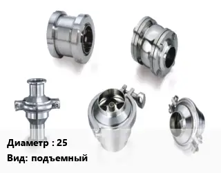 Клапан нержавеющий 25 подъемный